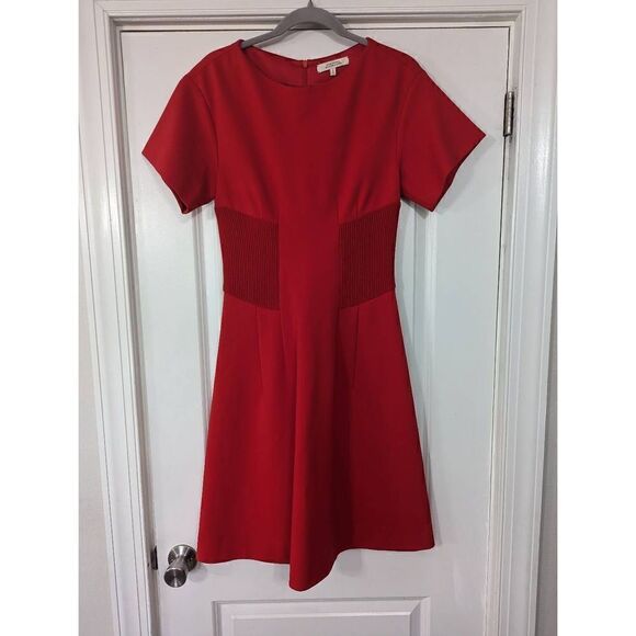 Dorothee Schumacher Fit & Flare Dress‎ women's size 3 (medium, 6) red S/S - Picture 1 of 13